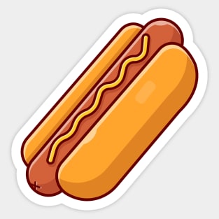 Hotdog Cartoon Vector Icon Illustration (20) Sticker